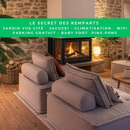 Вилла Le Secret Des Remparts - Jacuzzi- Vue Cite - Free Parking - Climatisation